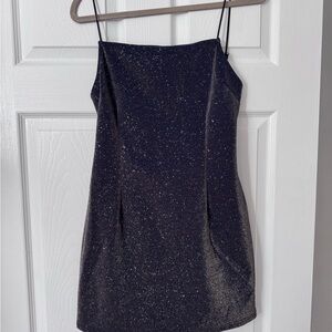 Urban Outfitters Black Sparkle Mini Dress